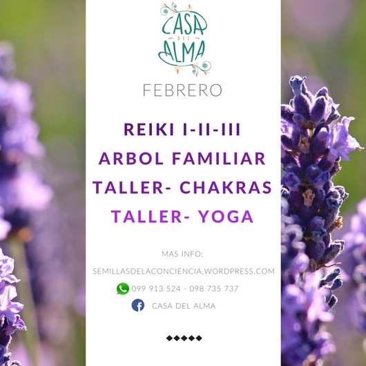 Reiki I-Ii-IiiArbol familiartaller- chakrastaller- yoga